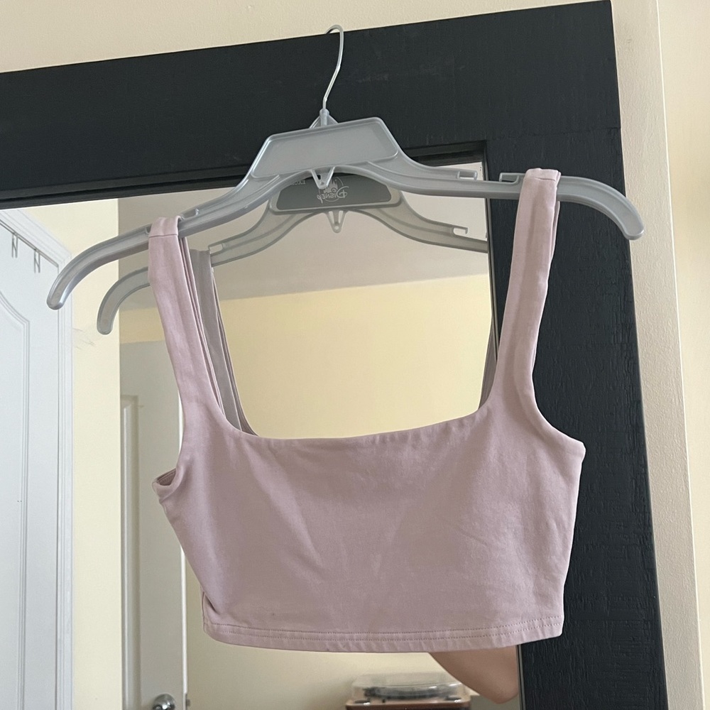 Aritzia Babaton Pink Crop Top